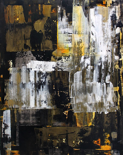 Rosemary Eagles nz abstract artist, arylic on linen, black rock